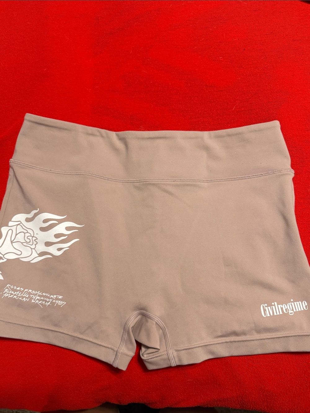 Civilregime Women’s High-Rise Dusty Mauve Bike Shorts